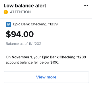 Low Account Balances