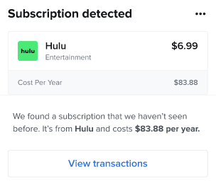 Subscription Detected