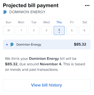 Upcoming Bill Payment