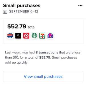Weekly Small Purchases Summary