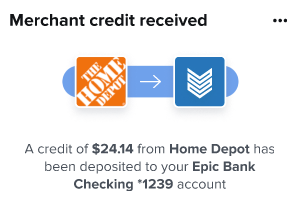 Merchant credit received