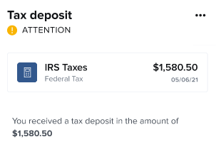 Tax deposit