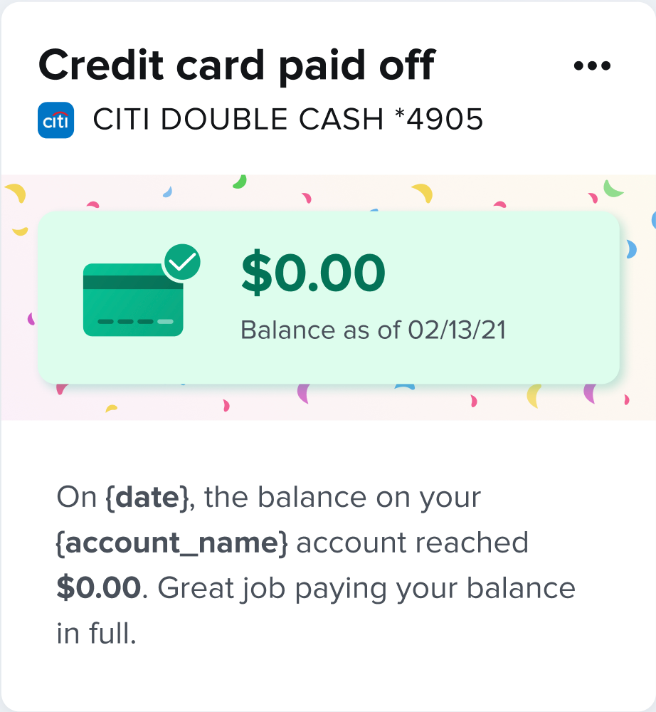 Celebrate Credit Card Payoff