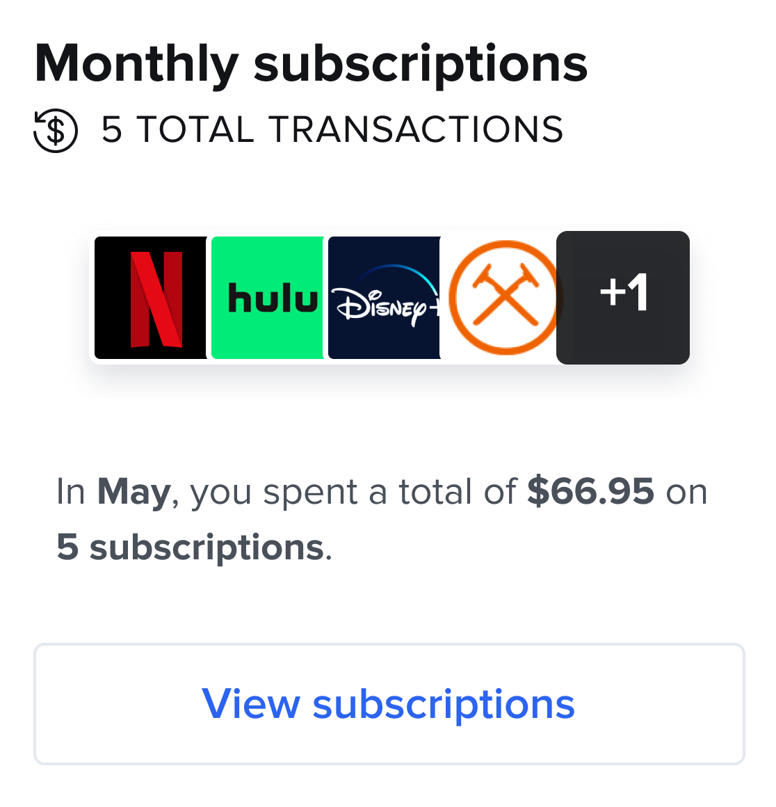 Monthly subscriptions